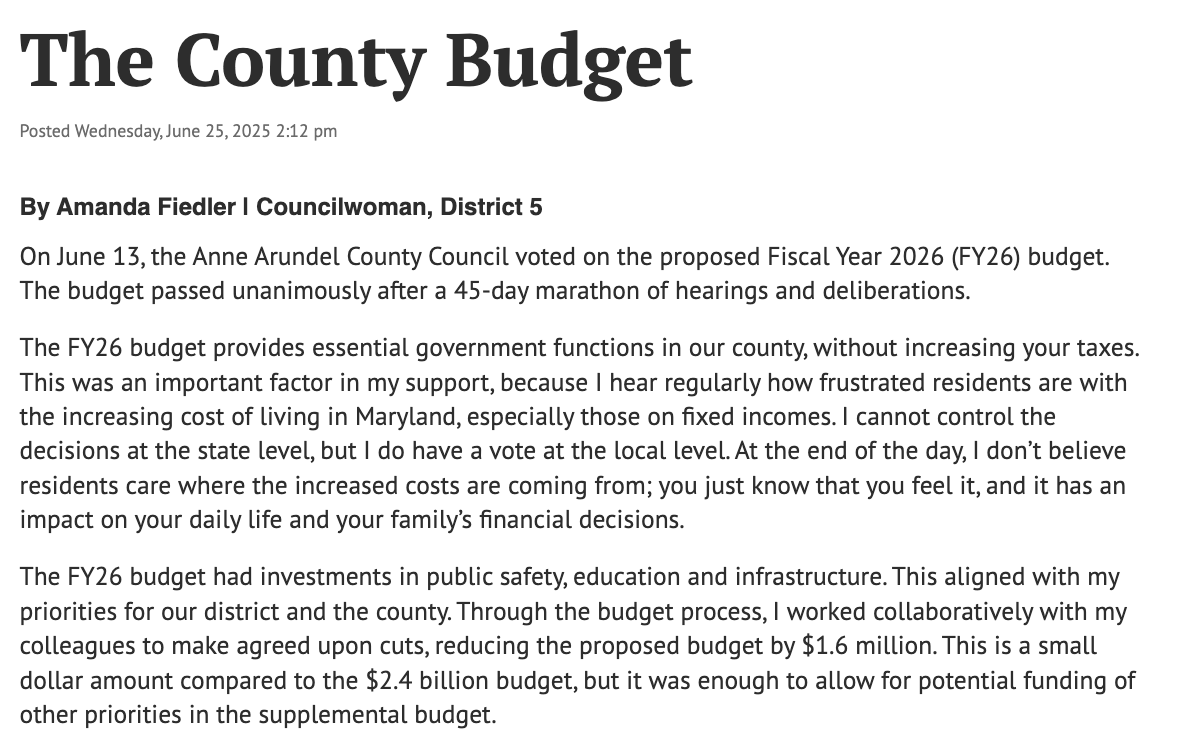 The County Budget - 06/25/2025