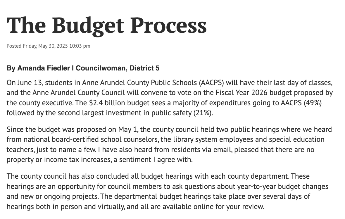 The Budget Process - 05/30/2026